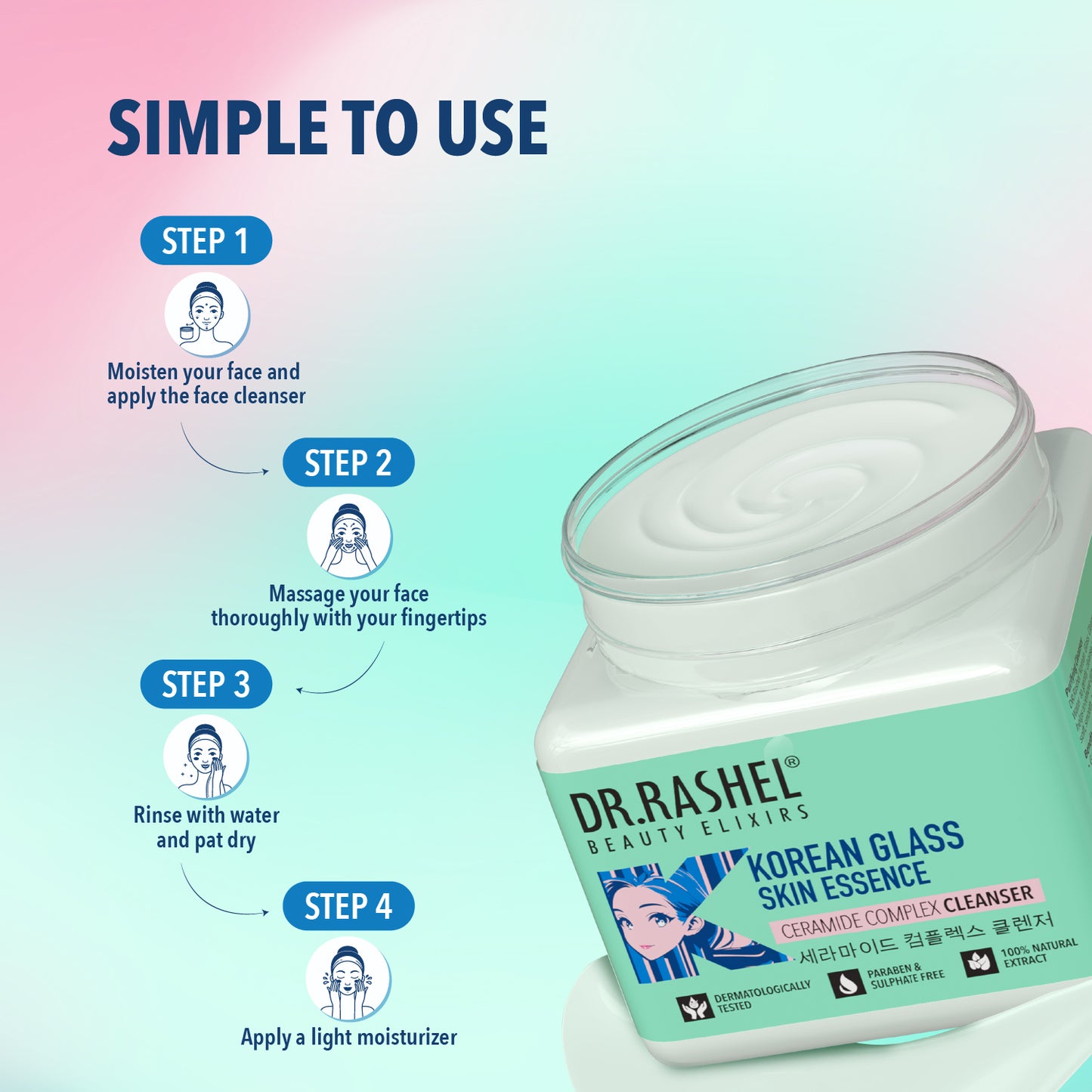 Korean Glass Skin Essence Cleanser 45ml