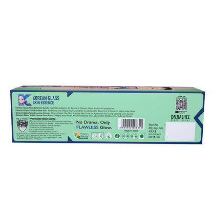 Korean Glass Skin Essence Facial Pack of 4 (Scrub, Gel, Cream & Facepack).