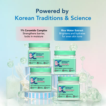 Korean Glass Skin Essence Pack of 4 Mini Jar (180ml).