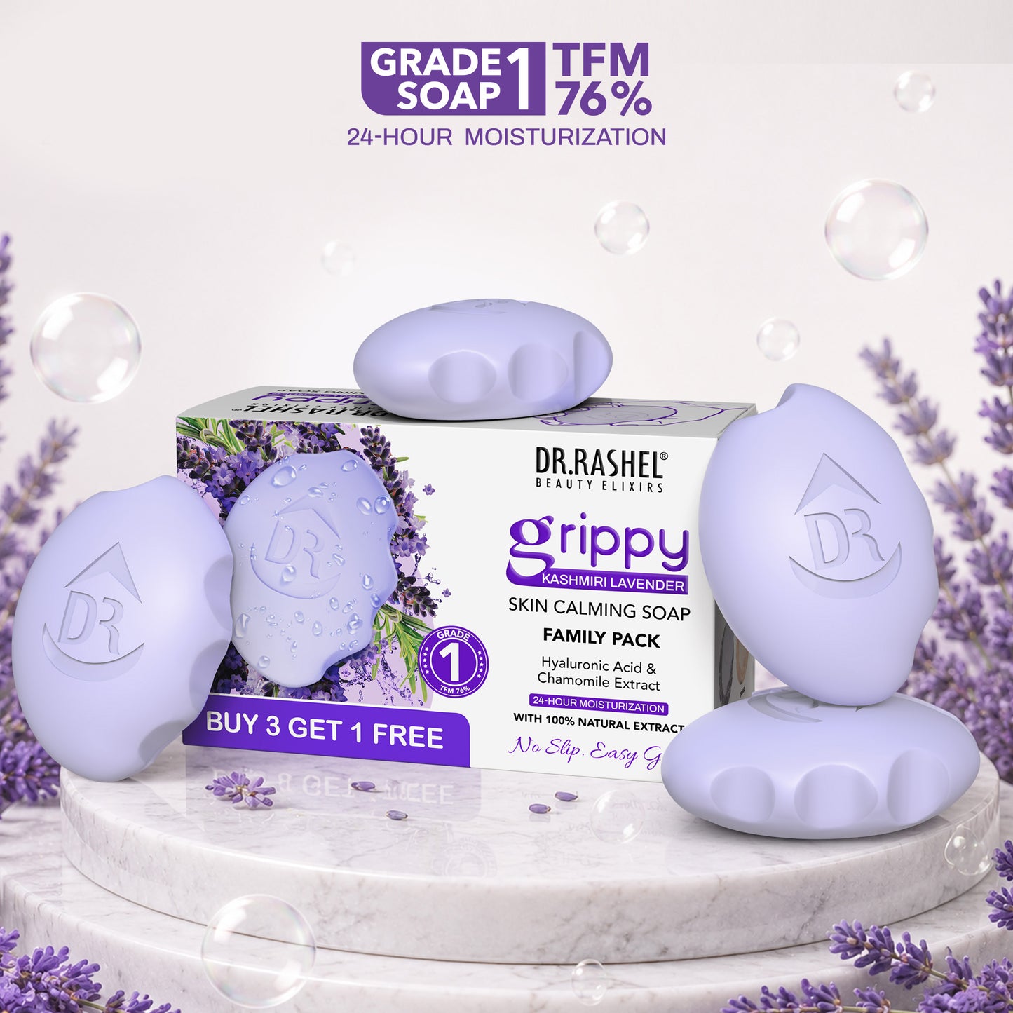 Grippy Lavender Soap Buy 3 Get 1 Free