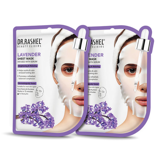 Lavender Sheet Mask with Serum Set