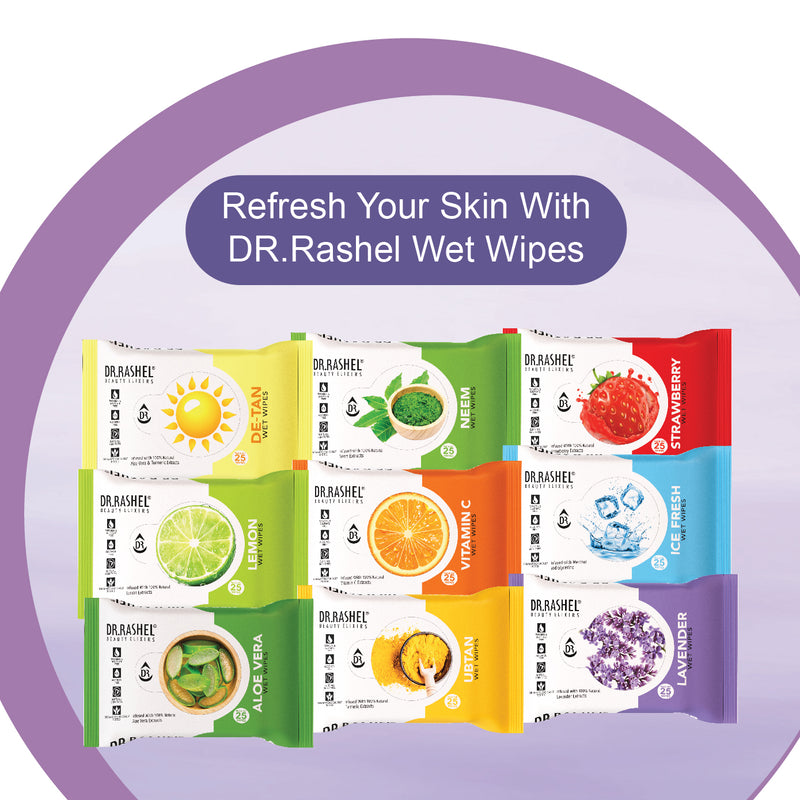 Lavender Face Wet Wipes Pack of 2