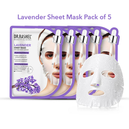 Lavender Sheet Mask with Serum Set