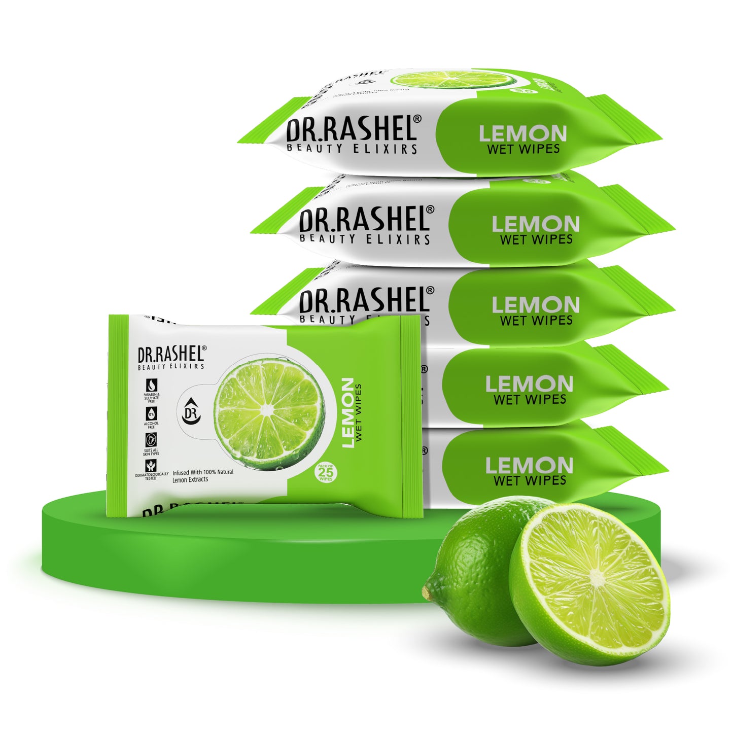 Lemon Face Wet Wipes Pack of 6
