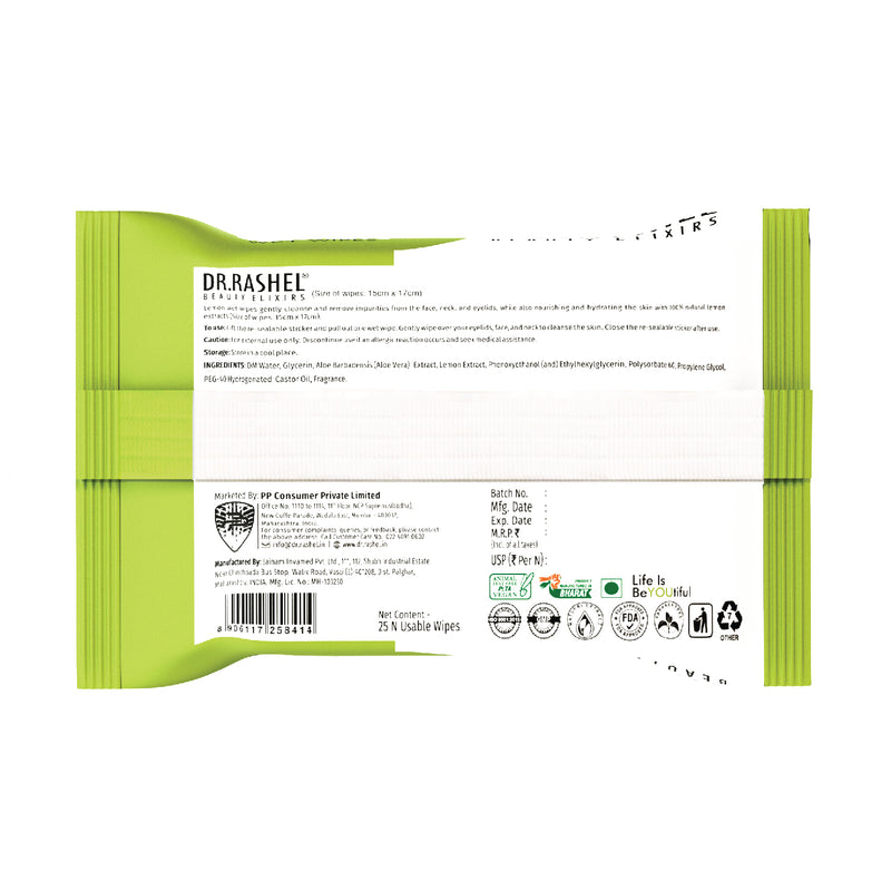 Lemon Face Wet Wipes Pack of 2