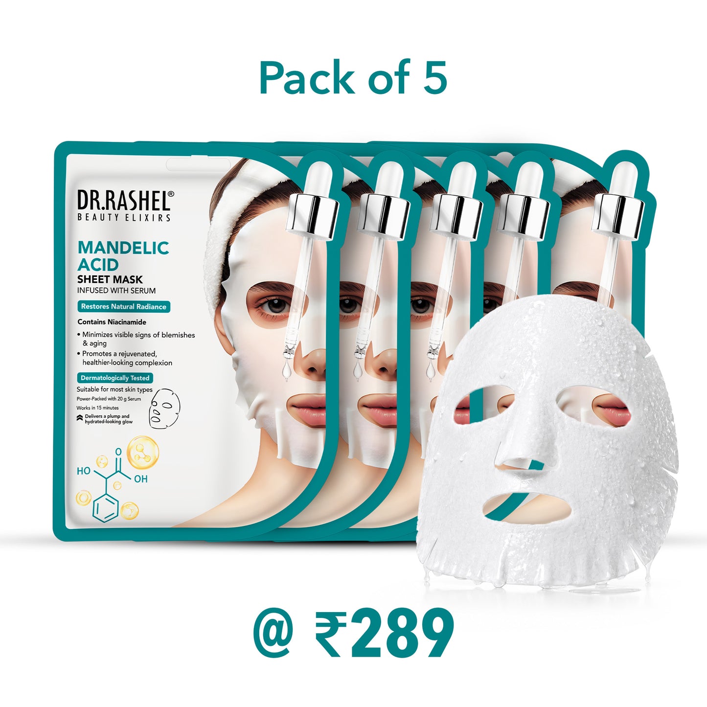 Mandelic Sheet Mask Infused With Serum Set
