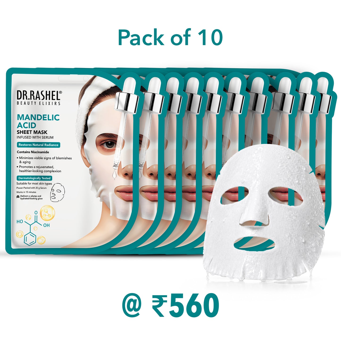 Mandelic Sheet Mask Infused With Serum Set