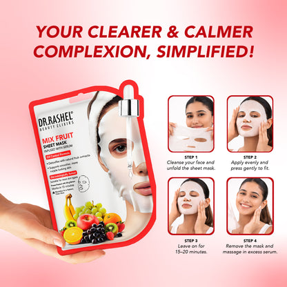 Mix fruit sheet mask with serum Pack