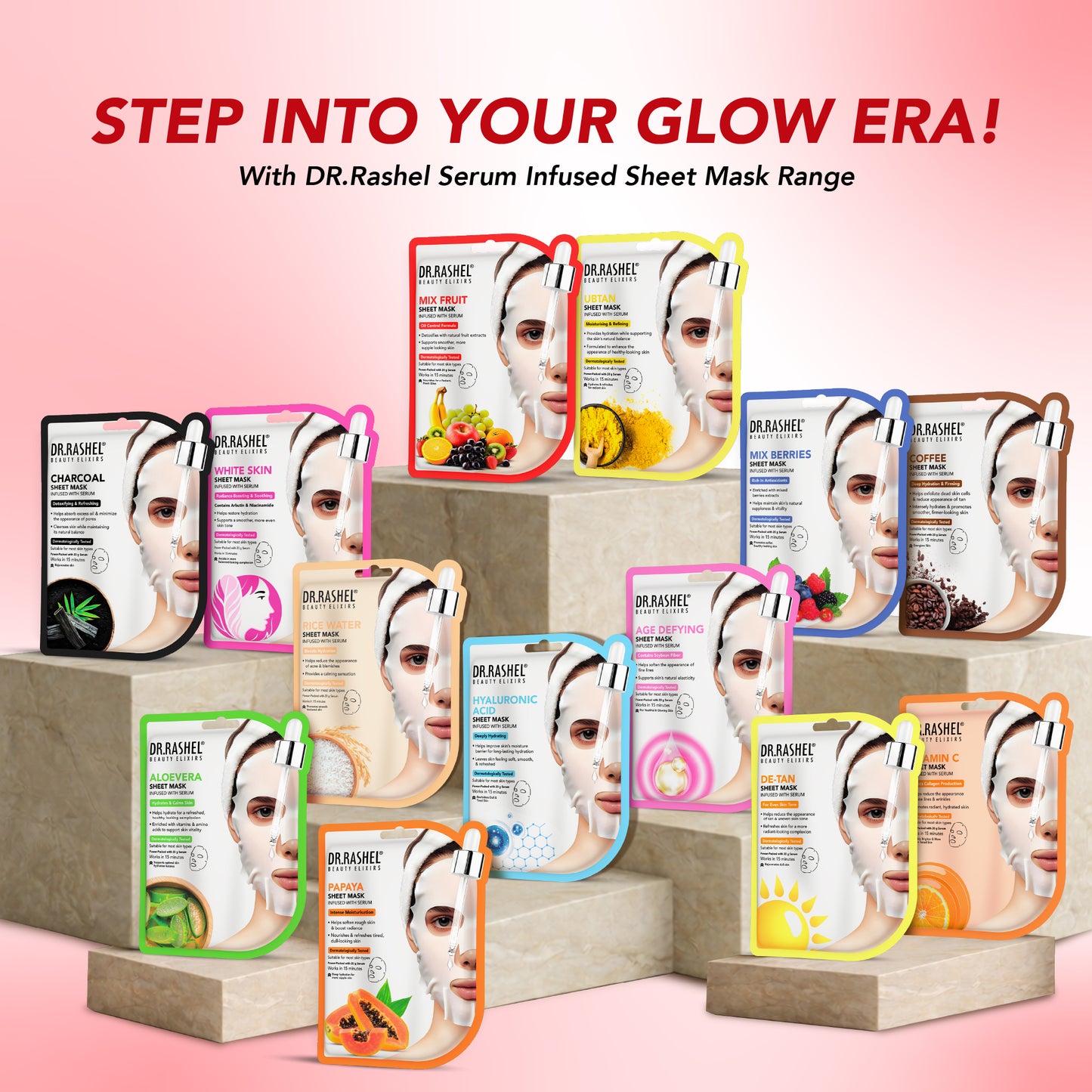 Mix fruit sheet mask with serum Pack