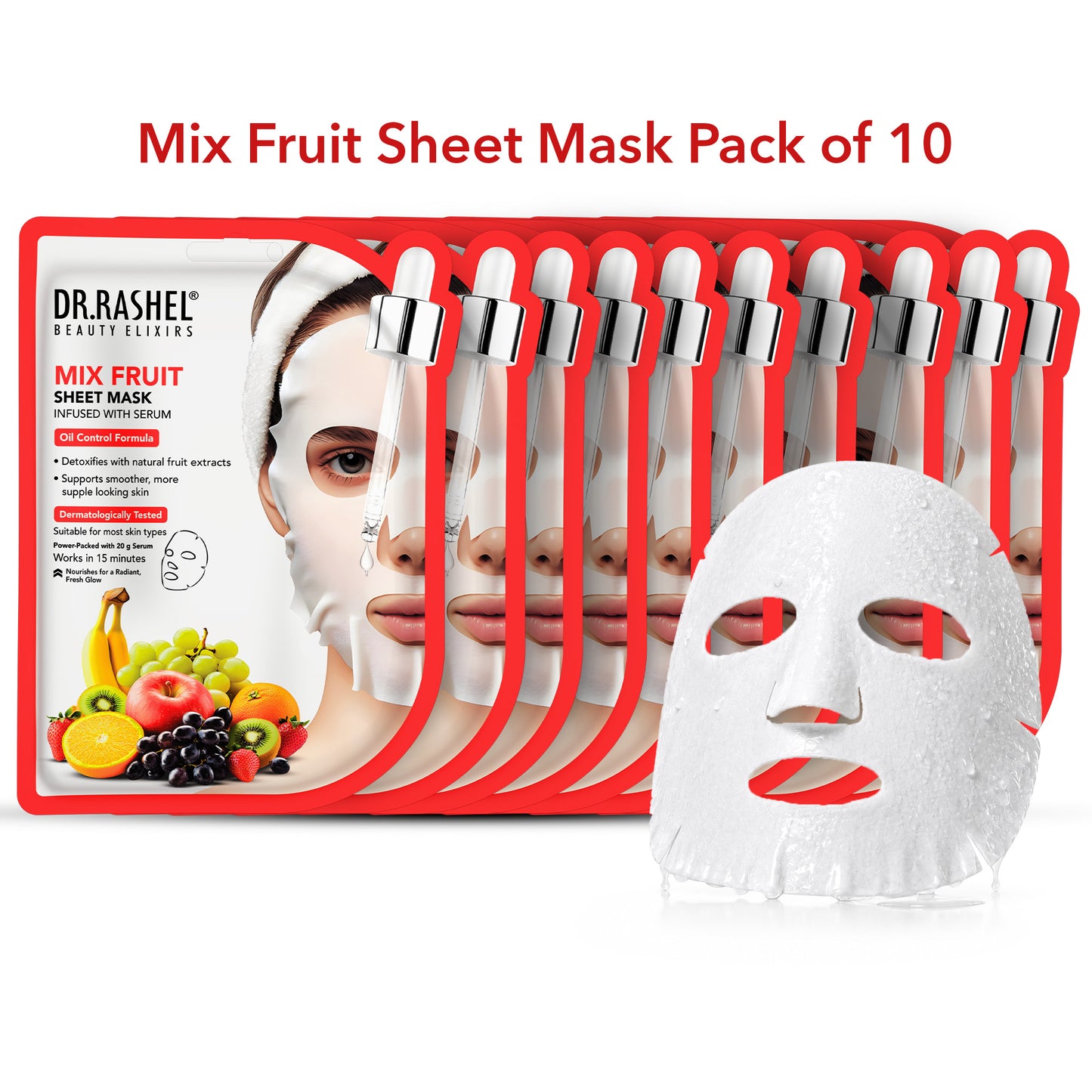 Mix fruit sheet mask with serum Set.