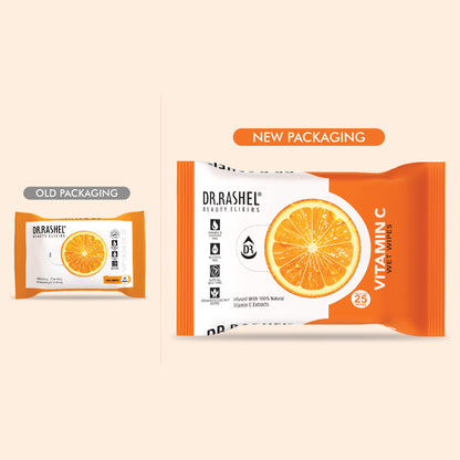 Vitamin C Face Wet Wipes Pack of 6