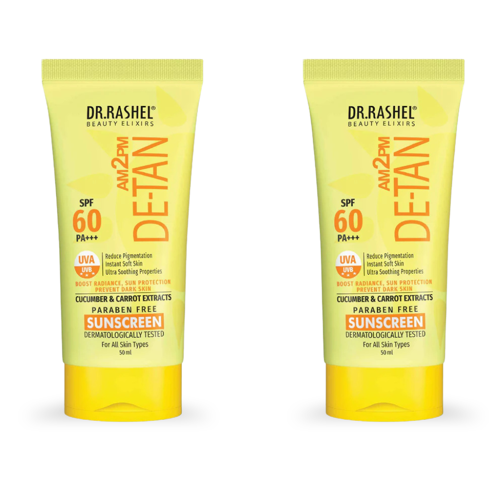 Detan Sunscreen SPF 60 | UVA/UVB PA+++ Tan Protection 50 ML