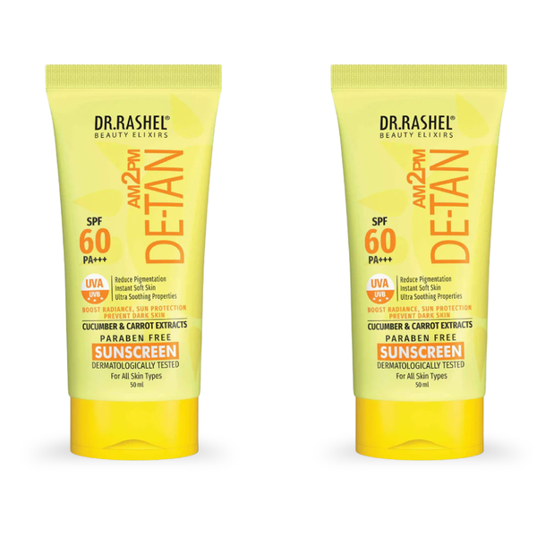 Detan Sunscreen SPF 60 | UVA/UVB PA+++ Tan Protection 50 ML