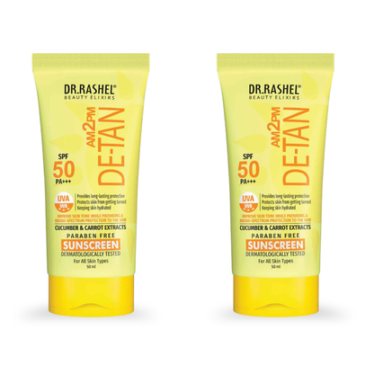 Detan Sunscreen SPF 50 | PA+++ UVA/UVB Protection 50 ML YT