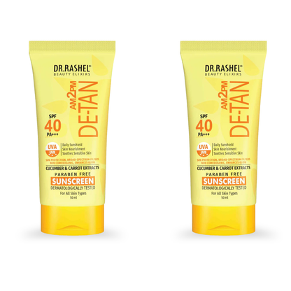 Detan Sunscreen SPF 40 | PA+++ Protection | Carrot & Cucumber 50 ML