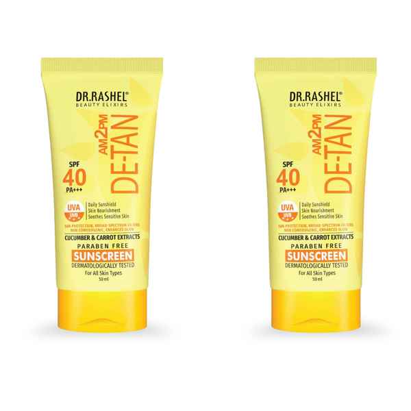 Detan Sunscreen SPF 40 | PA+++ Protection | Carrot & Cucumber 50 ML