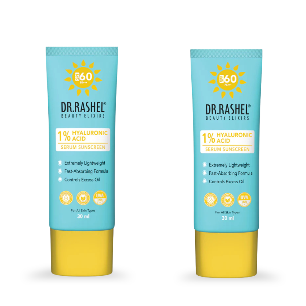 DR.Rashel Serum Sunscreen SPF 60 PA+++ with 1% Hyaluronic Acid
