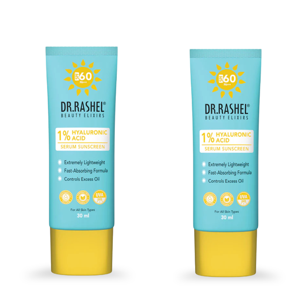 DR.Rashel Serum Sunscreen SPF 60 PA+++ with 1% Hyaluronic Acid