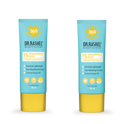 DR.Rashel Serum Sunscreen SPF 60 PA+++ with 1% Hyaluronic Acid