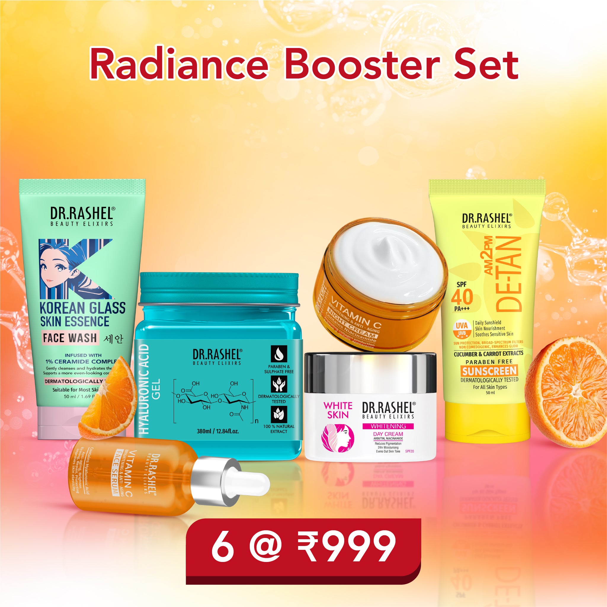 Buy Radiance Booster Set Skin Care Routine Kit | Dr.Rashel