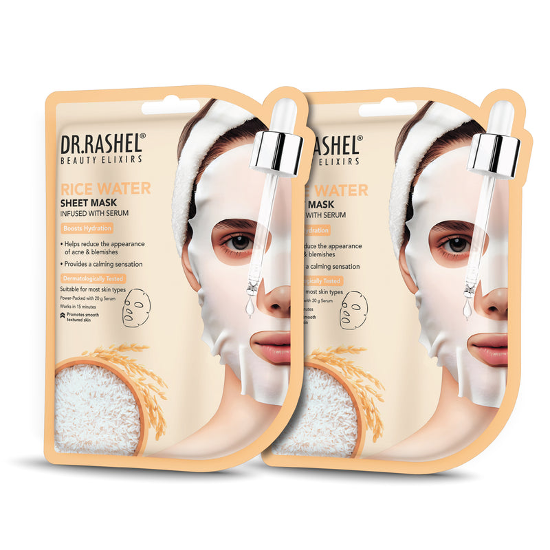 Rice Water Sheet Mask with Serum Pack of 2