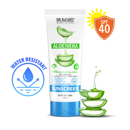 Dr. Rashel Aloe Vera Water Resistant Sunscreen SPF 40+ (PA+++) - 100 ml