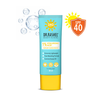 DR.Rashel Serum Sunscreen SPF 40 PA+++ with 1% Hyaluronic Acid