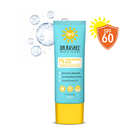 DR.Rashel Serum Sunscreen SPF 60 PA+++ with 1% Hyaluronic Acid