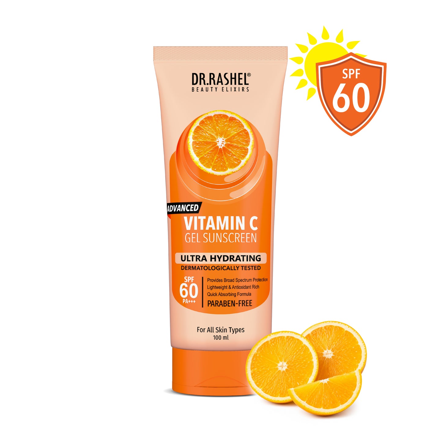 Vitamin C Sunscreen SPF 60 PA+++ | Anti-Aging & UVA/UVB Protection - 100ml
