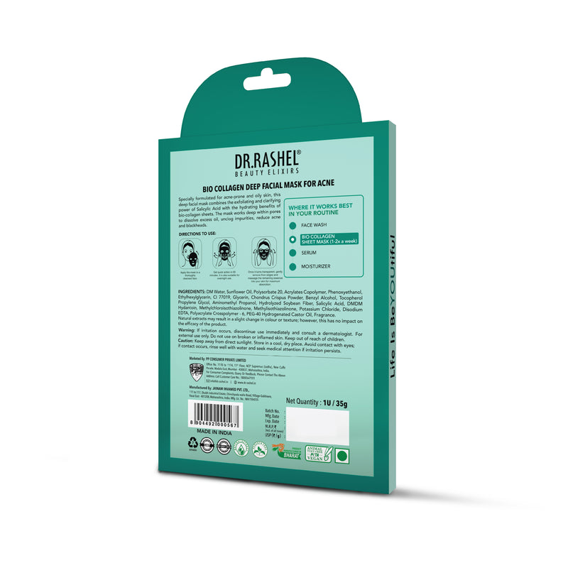 Bio Collagen Deep Facial Mask with salicylic acid