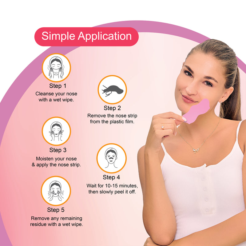 Strawberry nose strips & soothing wet wipes combo Pack (20 pcs)