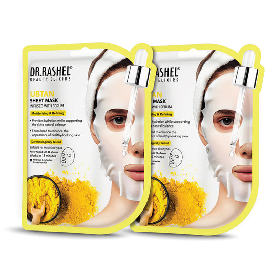 Ubtan Sheet Mask with Serum ( Pack of 2 )