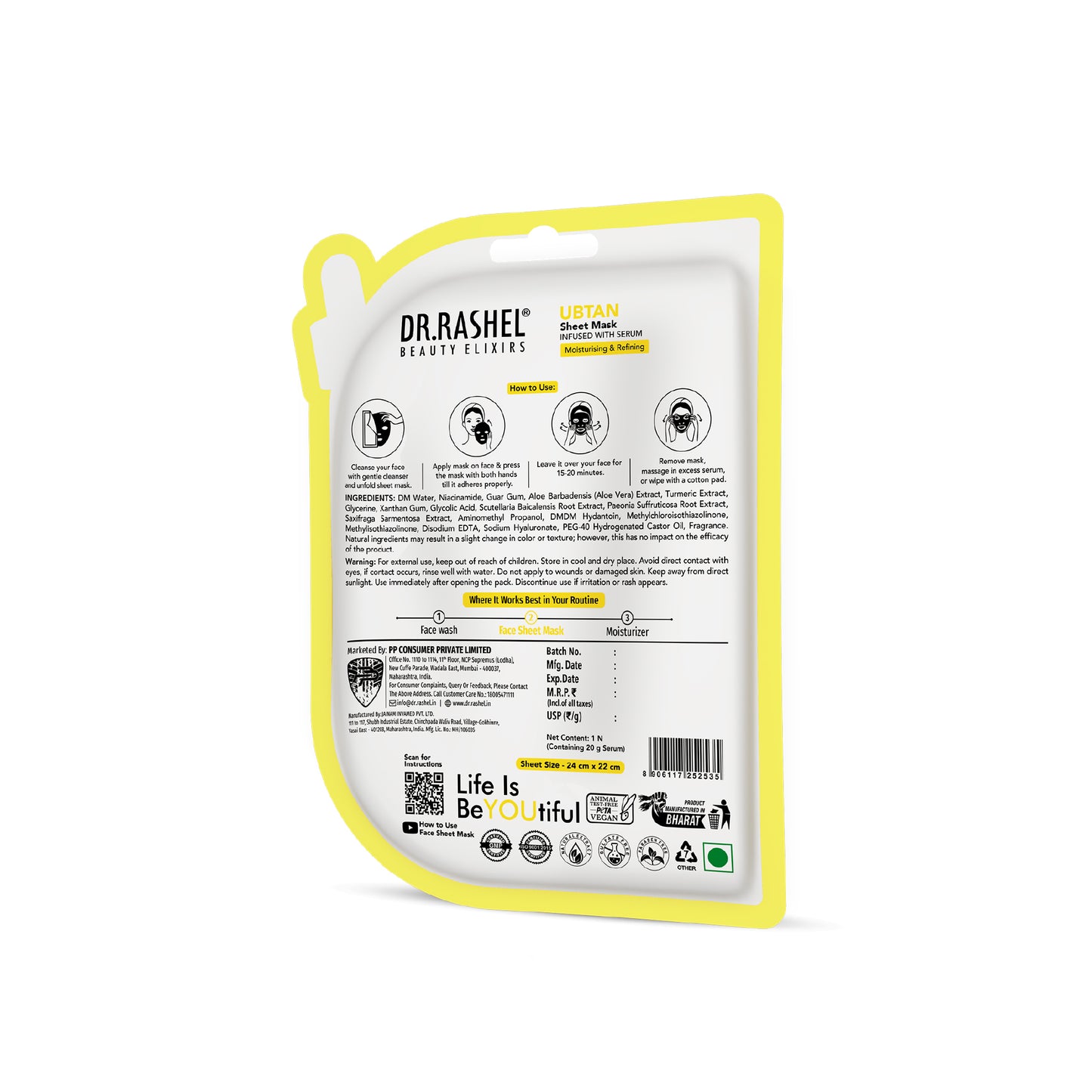 Ubtan Sheet Mask with Serum