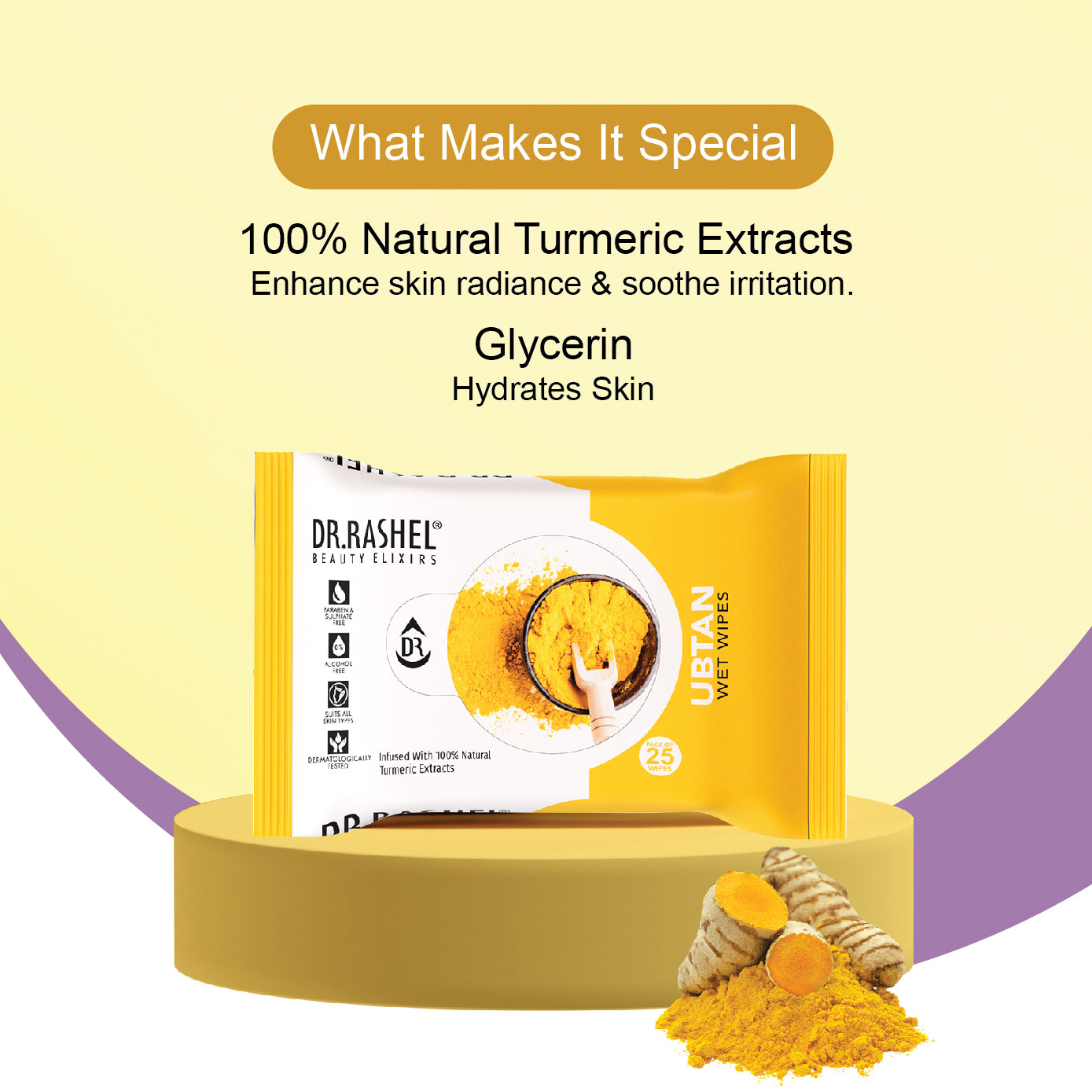 Ubtan Face Wet Wipes Pack of 6