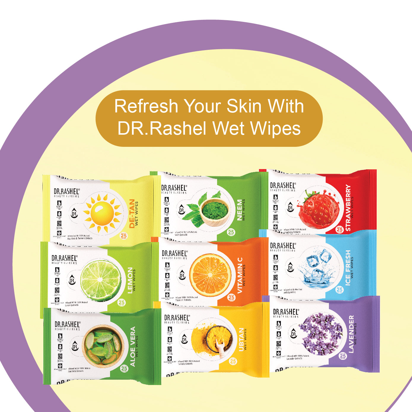 Ubtan Face Wet Wipes Pack of 6