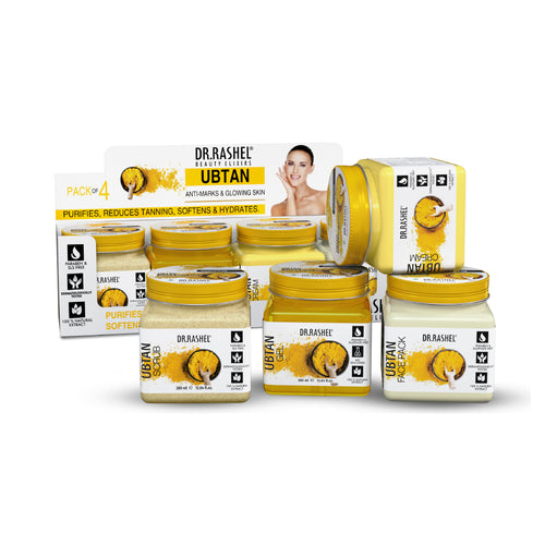 Ubtan Facial Pack of 4 (scrub, Gel, Cream & Facepack) - 1520 ml