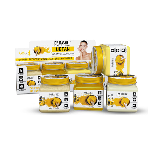 Ubtan Facial Pack of 4 (scrub, Gel, Cream & Facepack) - 1520 ml