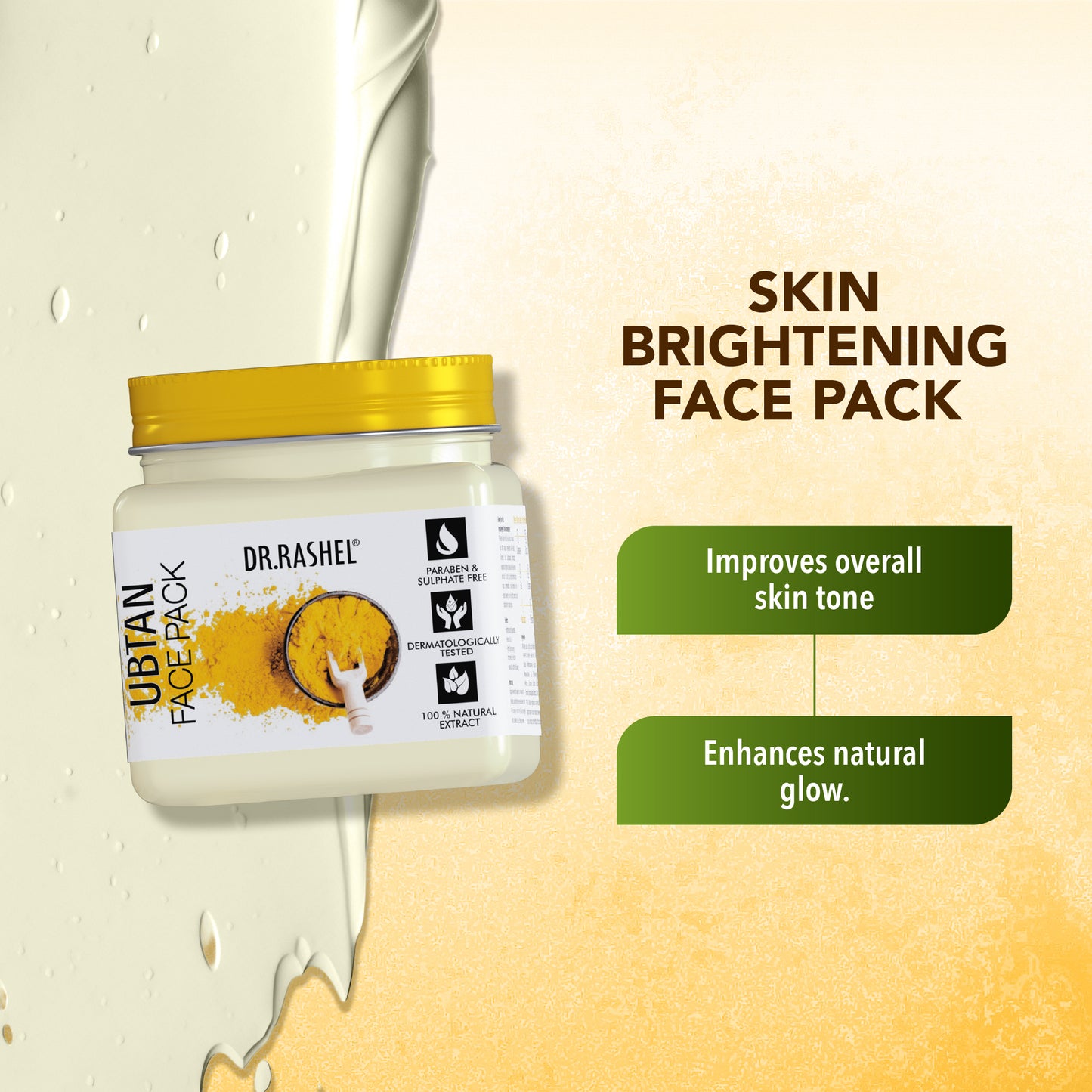 Ubtan Facial Pack of 4 (scrub, Gel, Cream & Facepack) - 1520 ml