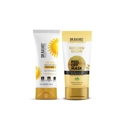 Dr.Rashel De Tan Face Wash & Golden Peel Off Mask Combo