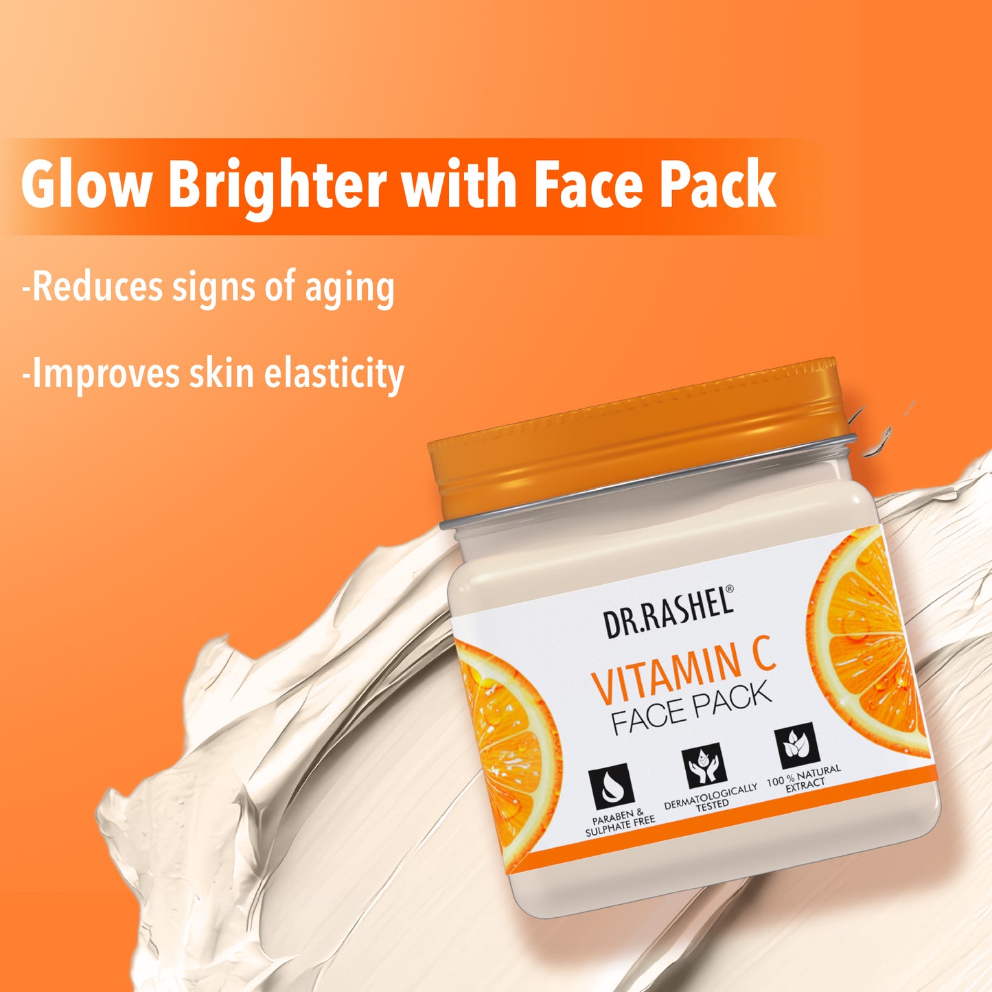 Vitamin C Facial Pack of 4 (scrub, Gel, Cream & Facepack) - 1520 ml