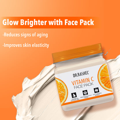 Vitamin C Facial Pack of 4 (scrub, Gel, Cream & Facepack) - 1520 ml