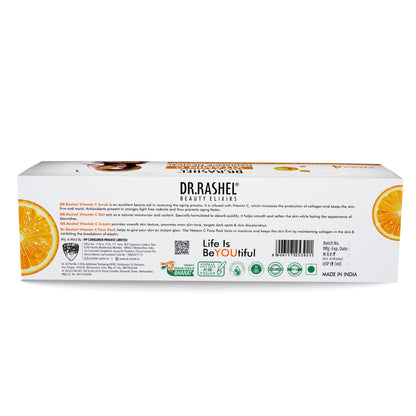 Vitamin C Facial Pack of 4 (scrub, Gel, Cream & Facepack) - 1520 ml