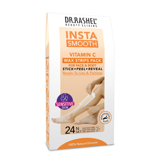 Insta Smooth Vitamin C Wax Strips Pack For Face & Body