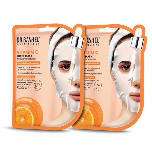 Vitamin C Sheet Mask with Serum Pack of 2