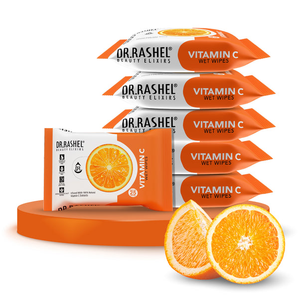 Vitamin C Face Wet Wipes Pack of 6