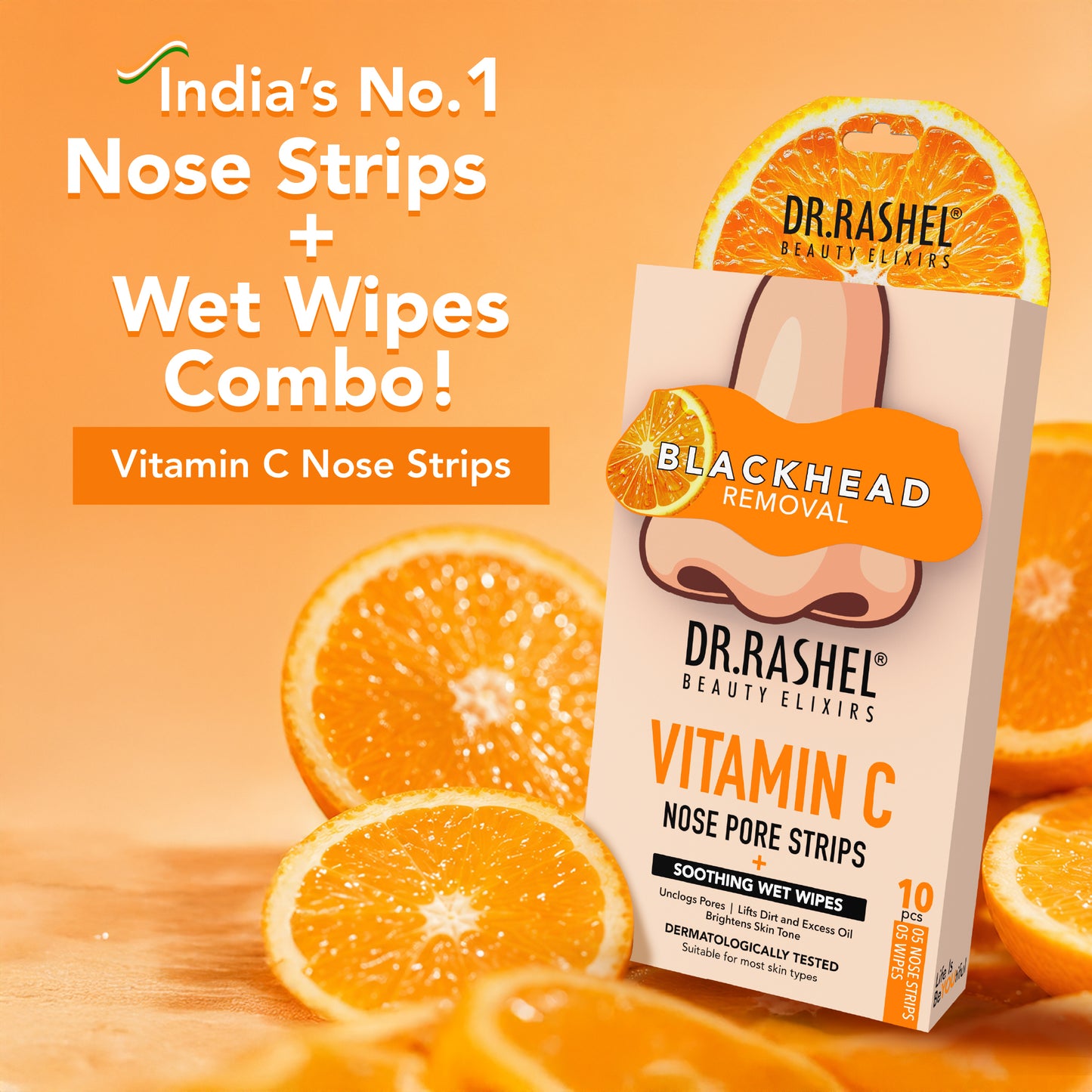 Vitamin C Nose Strips & Soothing Wet Wipes Combo Pack