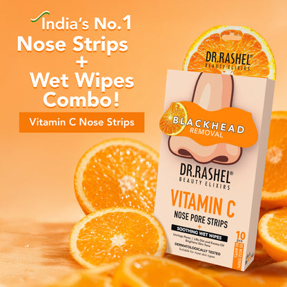 Vitamin C Nose Strips & Soothing Wet Wipes Combo Pack
