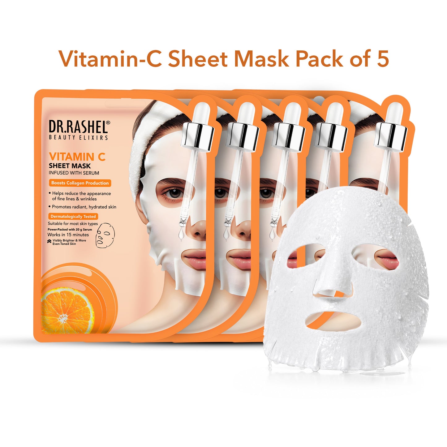 Vitamin C Sheet Mask with Serum Set.