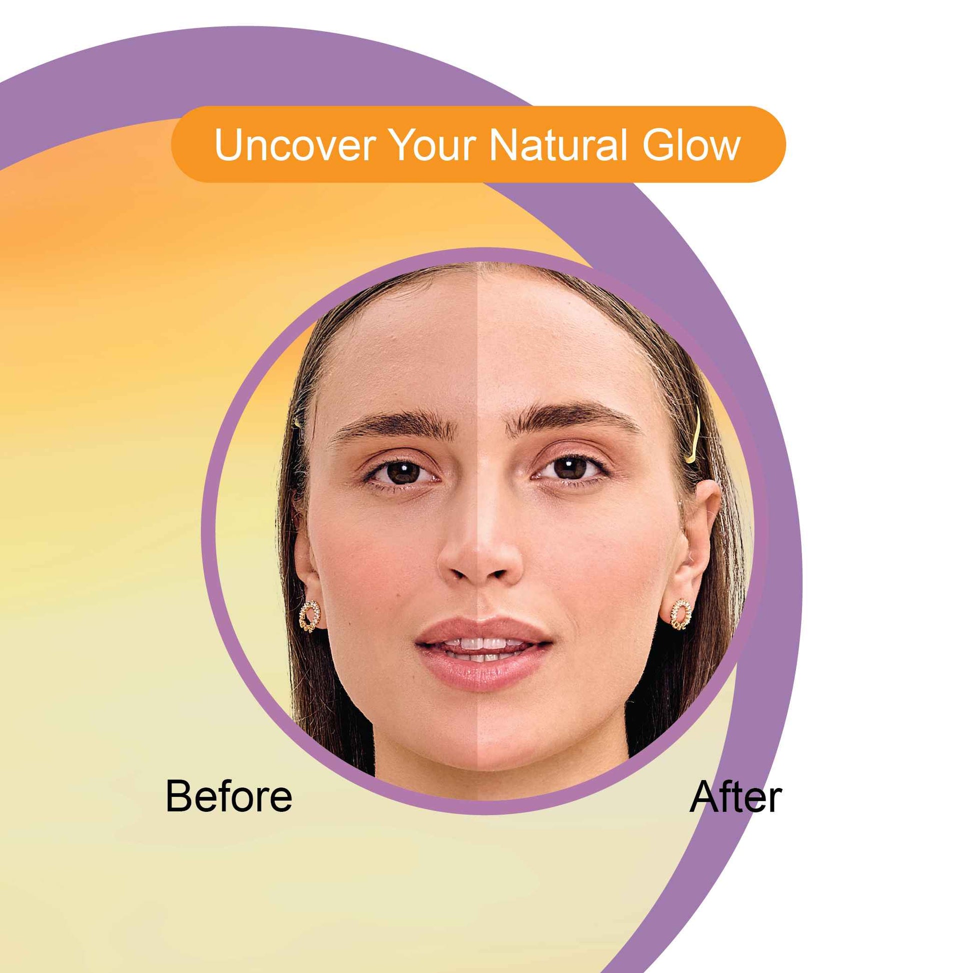 Vitamin C Face pack Before After