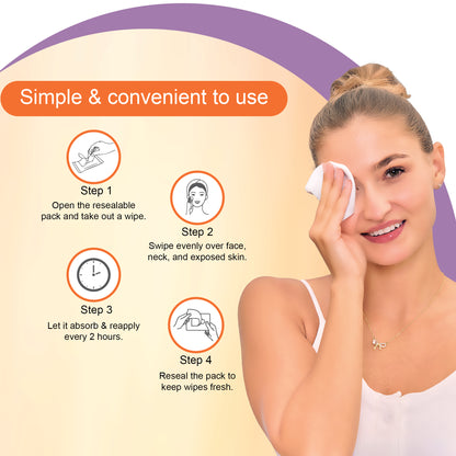 Vitamin E Sunscreen Wipes with SPF 15 Protection